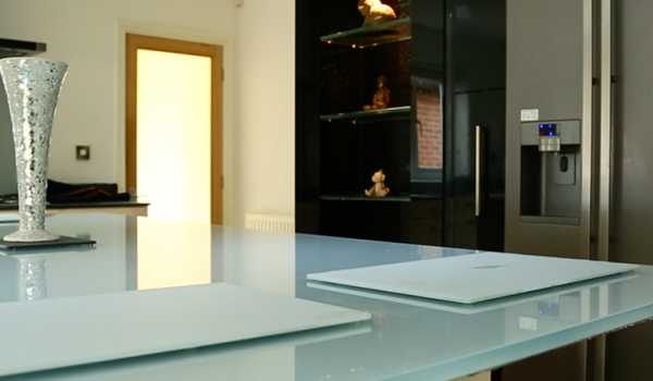 glass worktops - kitchen